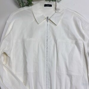 Theory Ivory Zip-Up Jacket